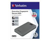 Verbatim Executive Fingerprint Secure 2TB USB C Space Grey - 1178184 - zdjęcie 6